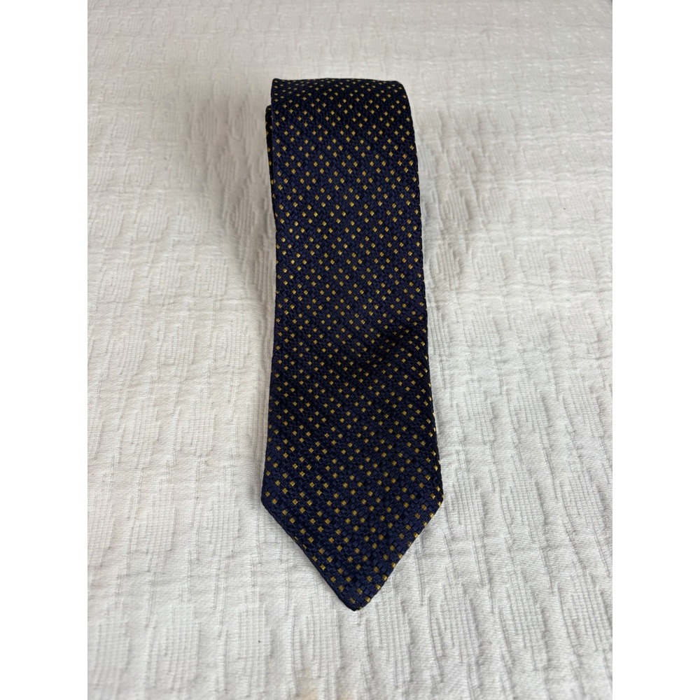 Vintage Liberty of London 100% Silk Tie Navy Floral Medallion Print Made in USA